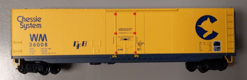 Micro-Trains 03800320 N Chessie System / WM 50' Standard Plug Door Boxcar #36008 LN/Box