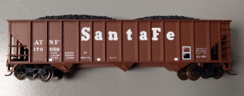 Micro-Trains 10800123 N ATSF 100-ton 3-Bay Open Hopper #179658
