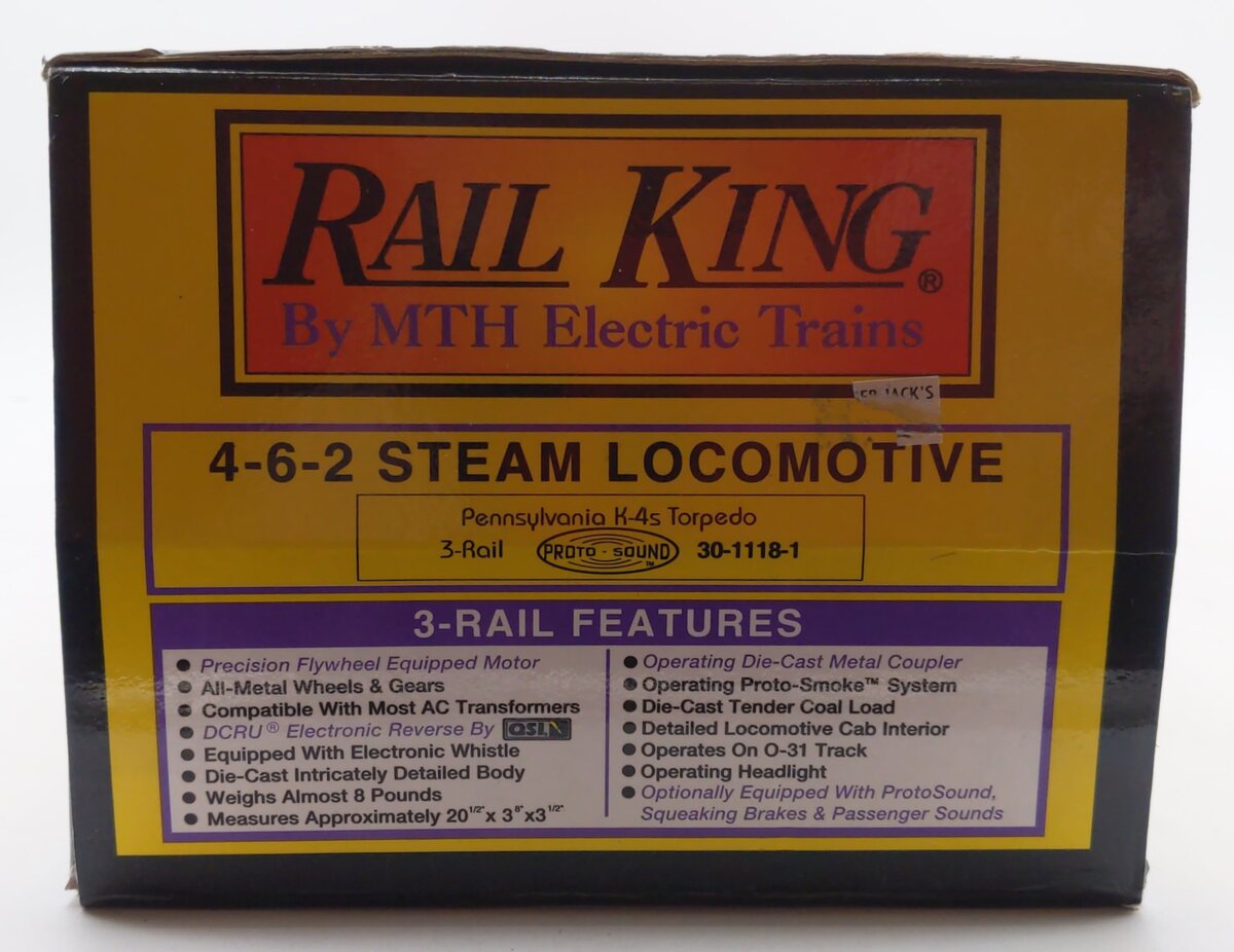 MTH 30-1149-1 O Gauge PRR 6-8-6 S2 Turbine Steam Locomotive & Tender w/PS1 LN/Box