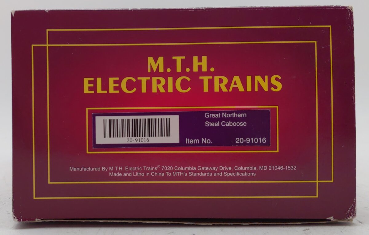 MTH 20-91016 O Gauge Great Northern Steel Caboose #X-222 NIB
