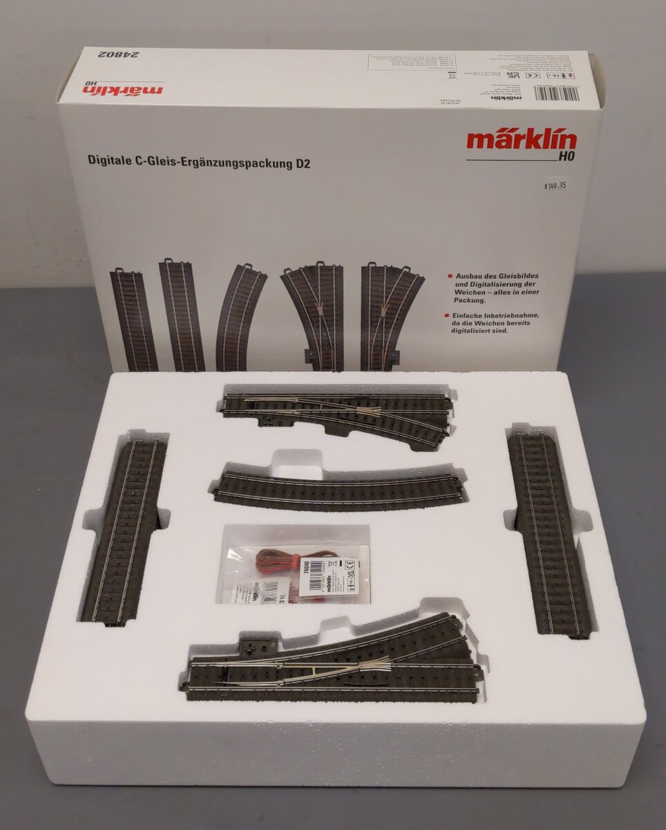 Marklin 24802 HO Scale Digital C-Track Extension Set D2 – Trainz