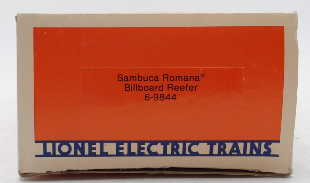 Lionel 6-9844 O Gauge Sambuca Romana Billboard Reefer Car LN/Box