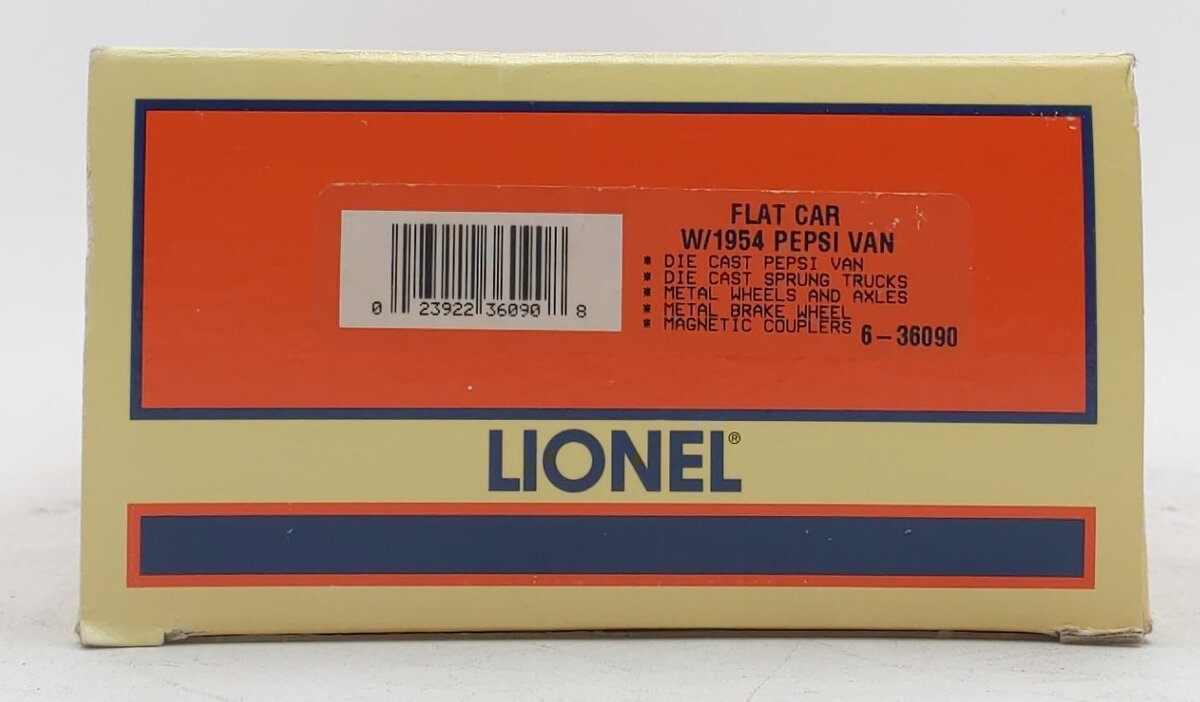 Lionel 6-36090 O Gauge Trailer Train Flatcar w/1954 Pepsi Panel Van LN/Box