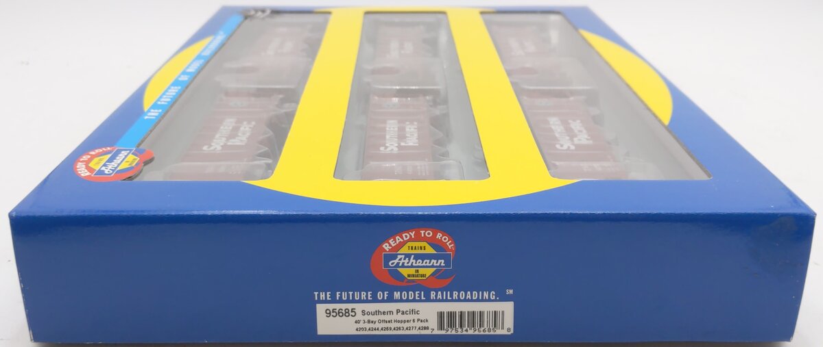 Athearn 95685 HO Southern Pacific 40' 3-Bay Offset Hopper w/Coal (Pack of 6)