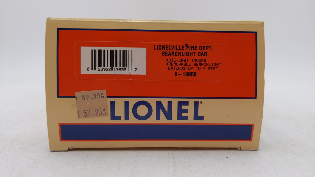 Lionel 6-19858 O Gauge Lionelville Operational Searchlight Car LN/Box