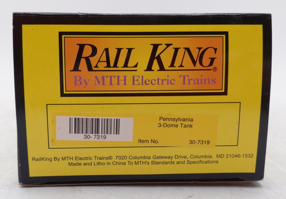 MTH 30-7319 O Gauge Pennsylvania RR 3-Dome Tank Car #498748 NIB
