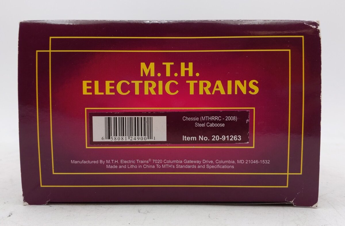 MTH 20-91263 O Gauge WM Chessie MTHRRC-2008 Steel Caboose #1893 NIB