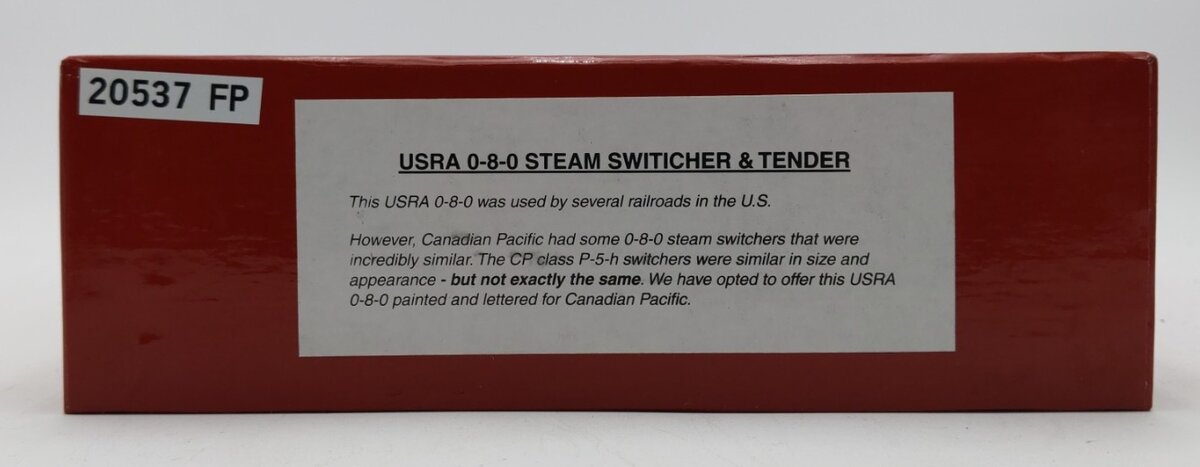 Proto 2000 232850 HO Scale Canadian Pacific URSA 0-8-0 Steam Locomotive #6920 LN/Box
