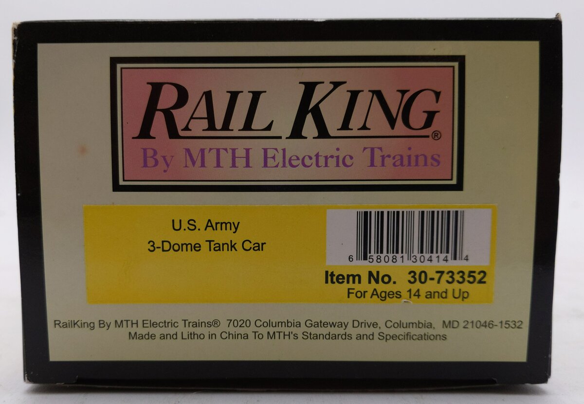 MTH 30-73352 O US Army 3-Dome Tank Car