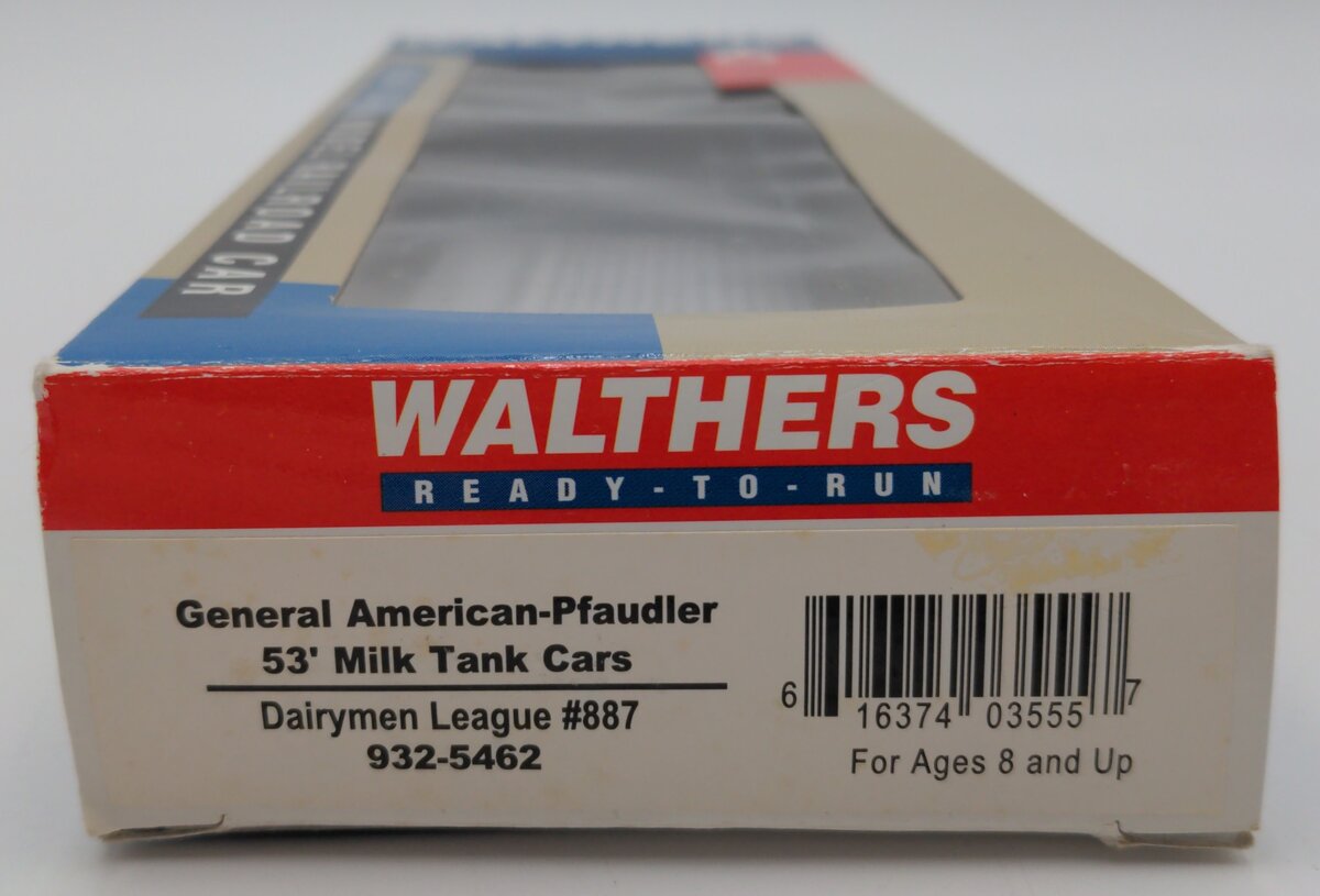 Walthers 932-5462 HO General American-Pfaudler 53' Milk Tank Car #887 EX/Box