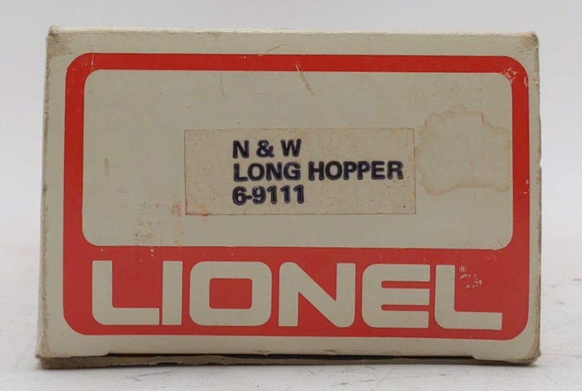 Lionel 6-9111 O Gauge Norfolk and Western 4-Bay Hopper #9111 EX/Box
