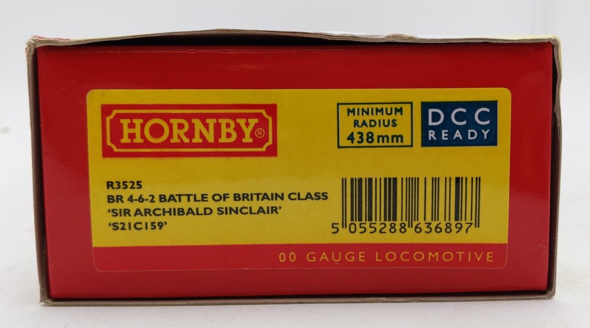 Hornby R3525 OO BR 4-6-2 "Sir Archibald Sinclair" Steam Locomotive #S21C159