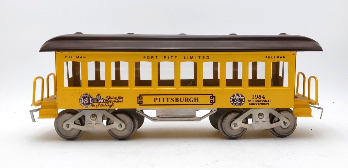 McCoy 1984 McCoy 1984 Standard Gauge TCA Pittsburgh Pullman Passenger Car VG