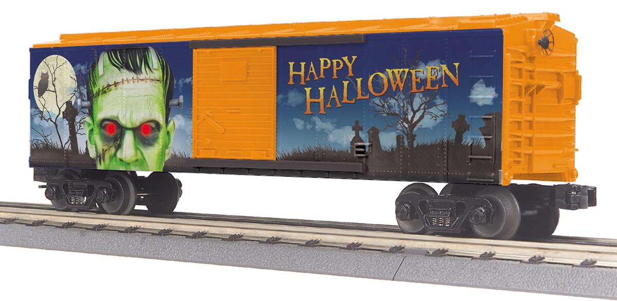 MTH 30-74977 O Halloween Boxcar w/Glowing LEDs