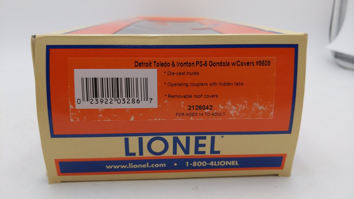 Lionel 2126042 O Detroit Toledo & Ironton PS-5 Covered Gondola #9509