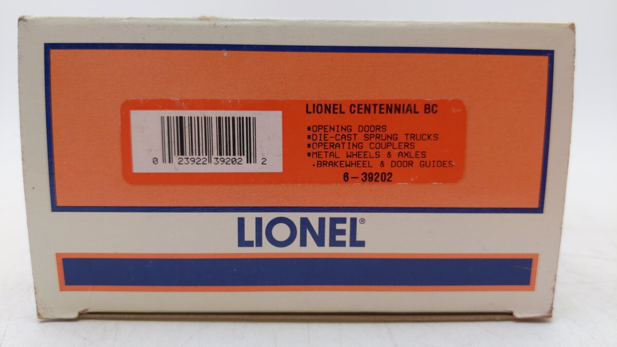 Lionel 6-39202 O Gauge Lionel Centennial Boxcar LN/Box