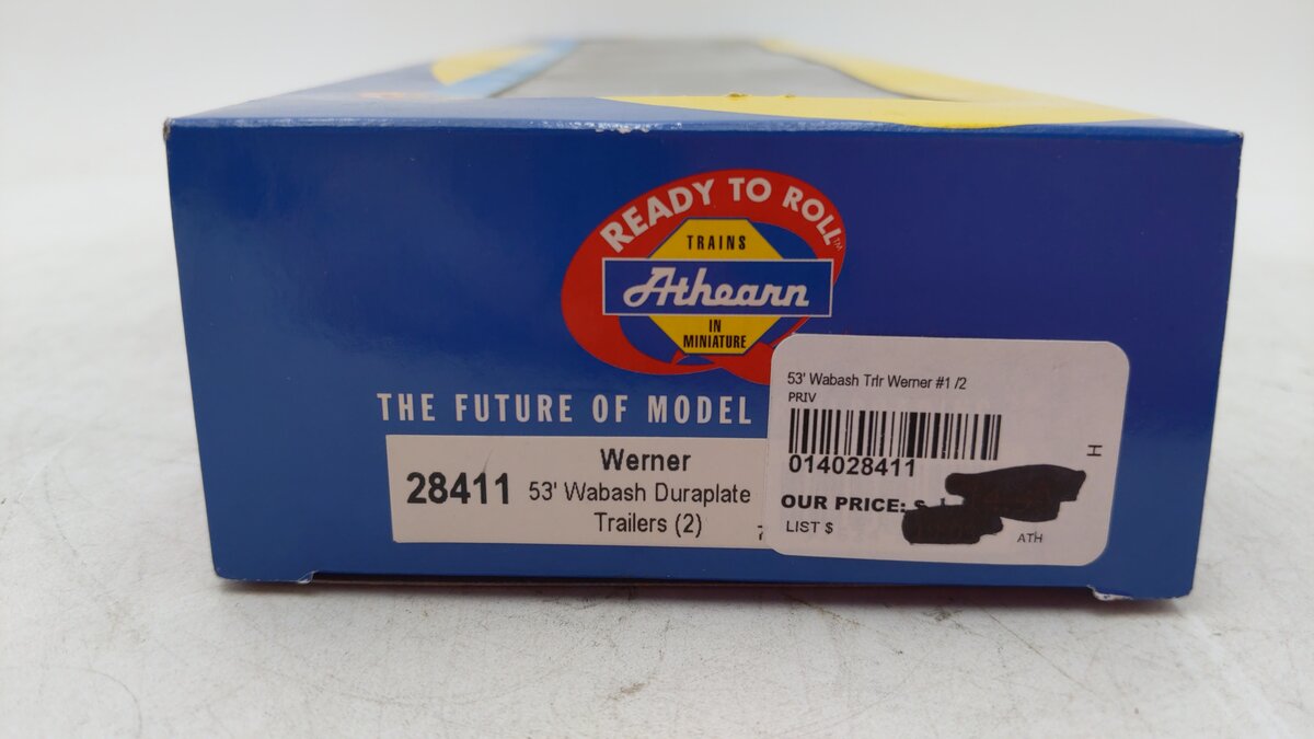 Athearn 28411 Werner 53' Wabash Duraplate Trailers #1 (Set of 2)