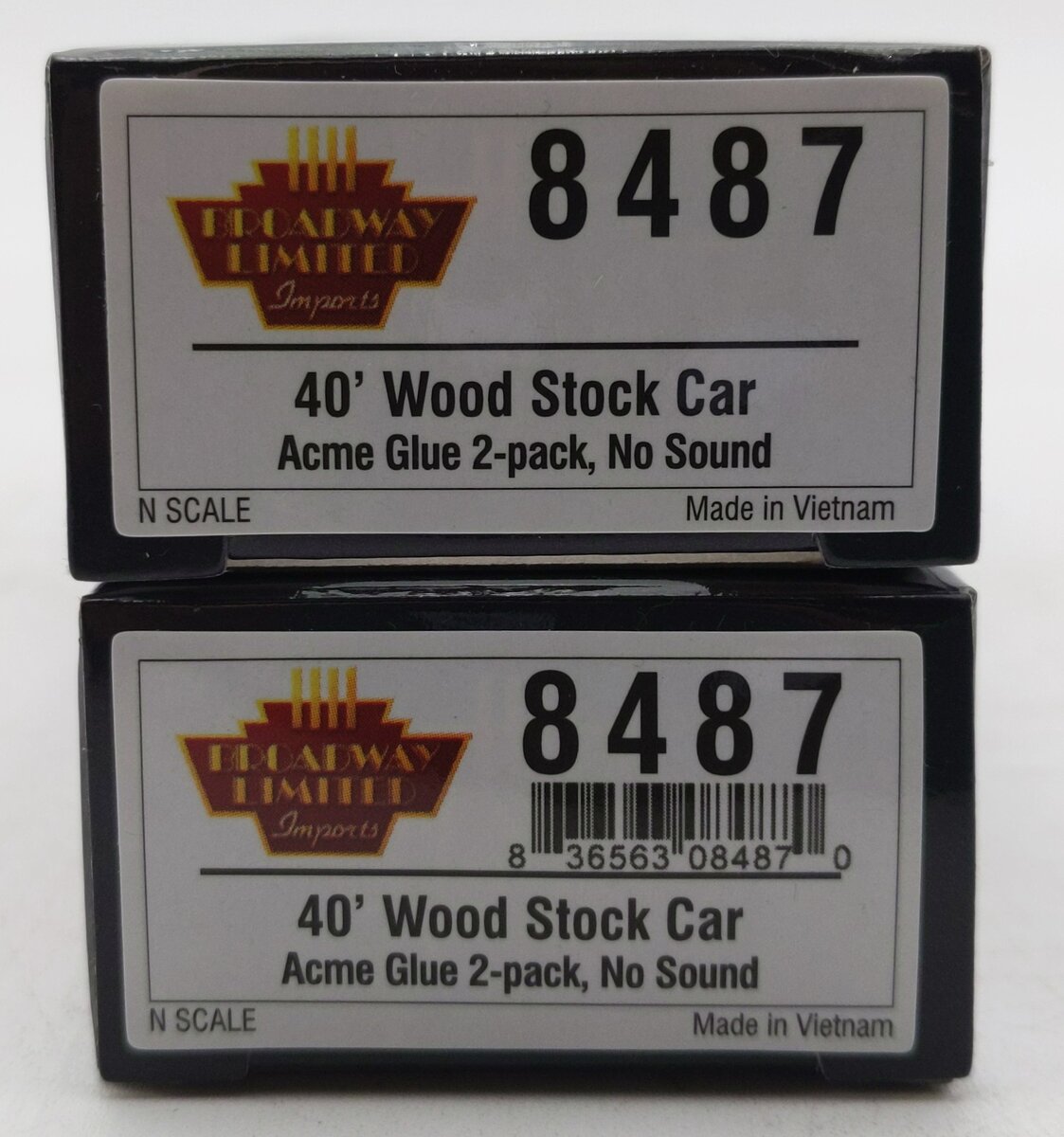 Broadway Limited 8487 N Acme Glue Factory 40' Wood Stock Car (Set of 2)