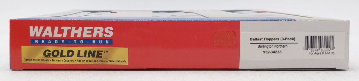 Walthers 932-34233 HO Burlington Northern Ballast Hopper (3-Pack) LN/Box