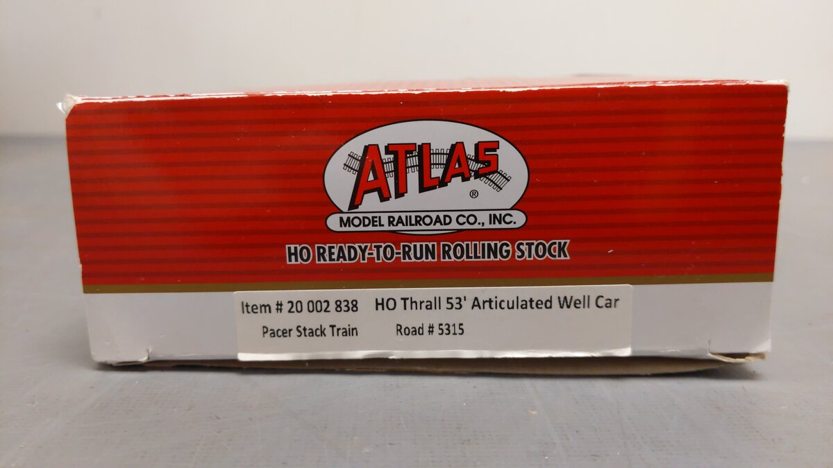 Atlas 20002838 HO PST Thrall 53' 3-Unit Articulated Well Car Set #5315