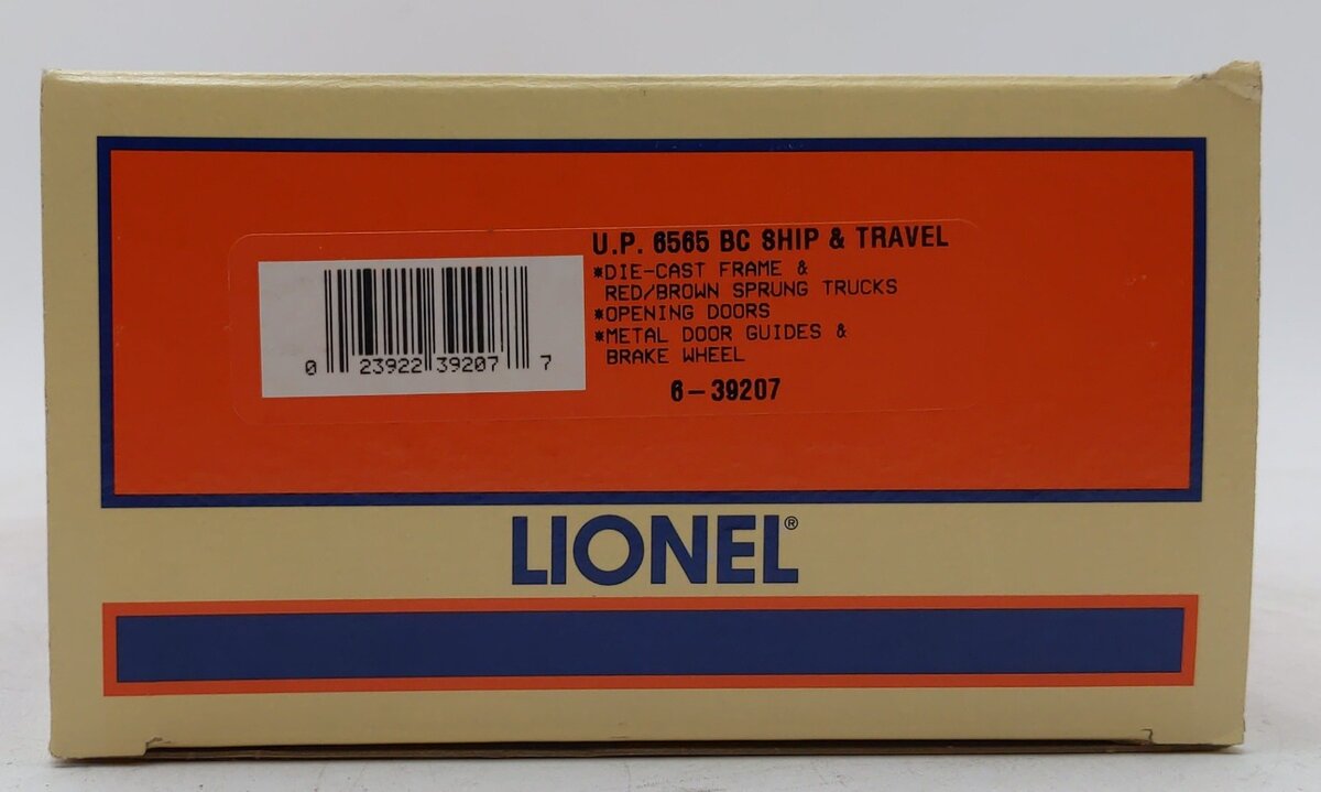 Lionel 6-39207 O Gauge Union Pacific Ship & Travel Boxcar #508500 NIB