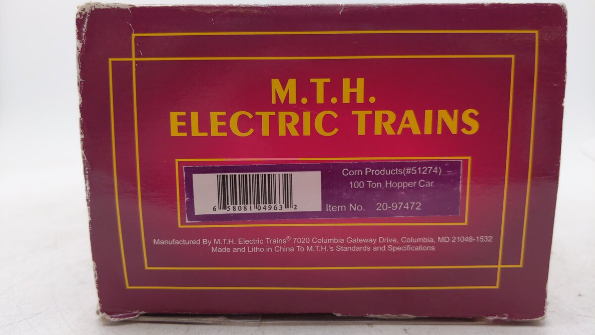 MTH 20-97472 100 Ton Corn Products Hopper #51274 EX/Box