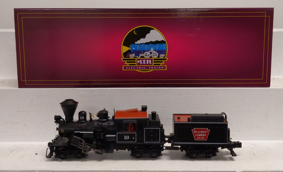 MTH 20-3443-1 O Hillcrest Lumber Climax Steam Engine w/PS3 #10