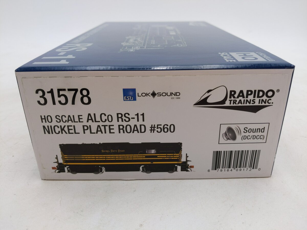 Rapido Trains 31578 HO NKP RS-11 Diesel Locomotive with DCC/Sound #560
