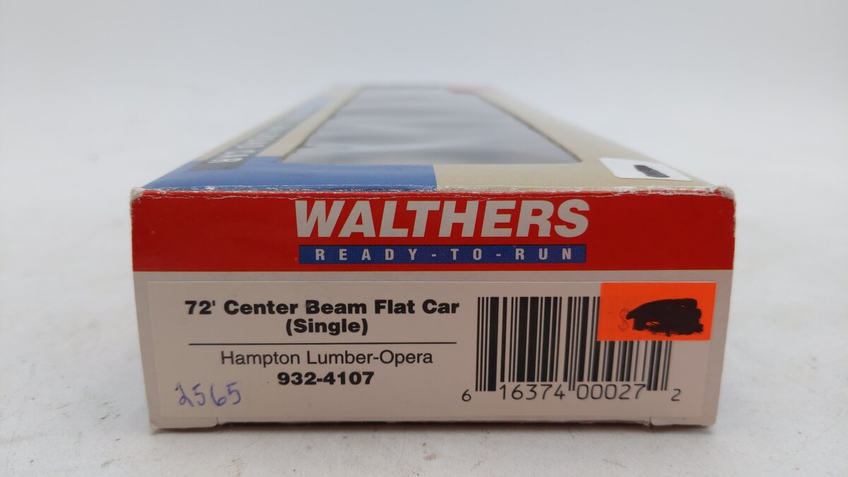 Walthers 932-4107 H Hampton Lumber-Opera 72' Center Beam Flat Car (Single)