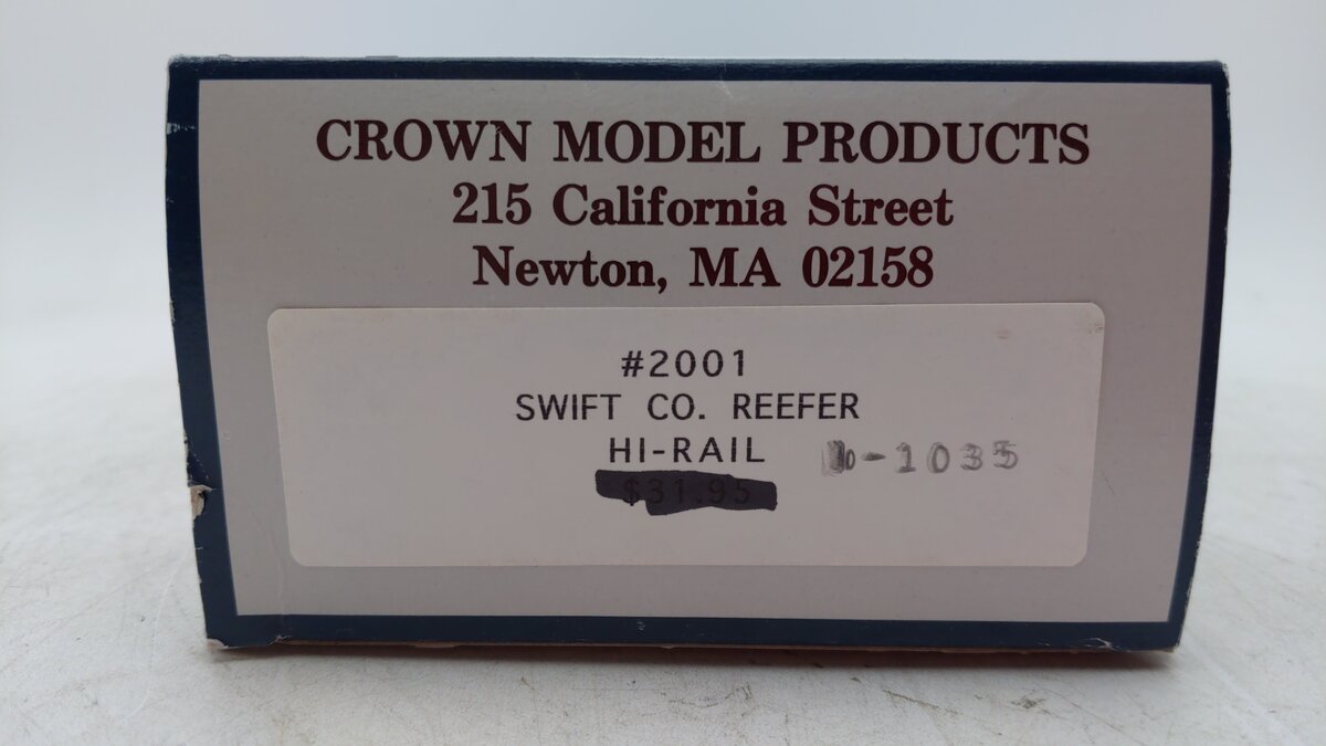Crown 2001 O Gauge Swift Reefer Car #1035 VG/Box
