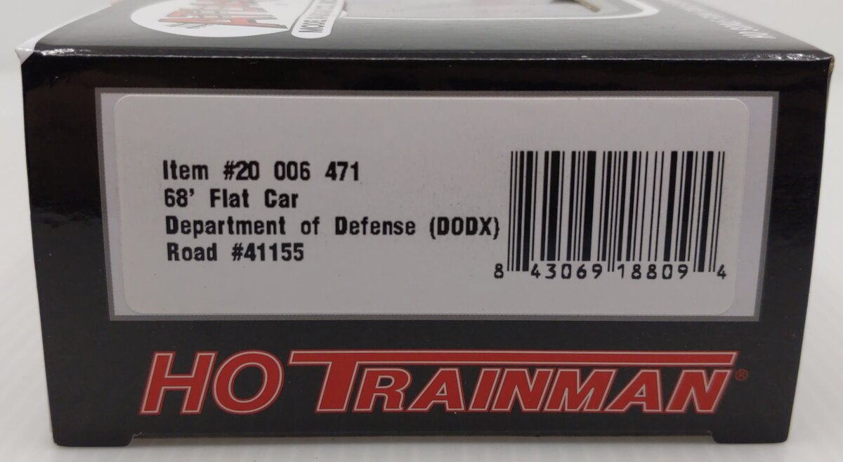 Atlas 20006471 HO Scale Department of Defense 68' Flatcar #41155