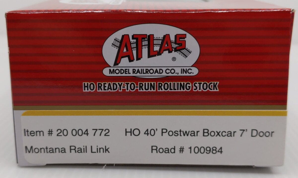 Atlas 20004772 HO Montana Rail Link 40' Postwar Boxcar #100984