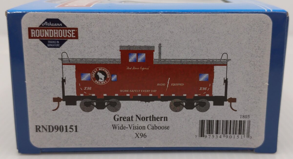Roundhouse 90151 HO Great Northern Wide Vision Caboose #X96