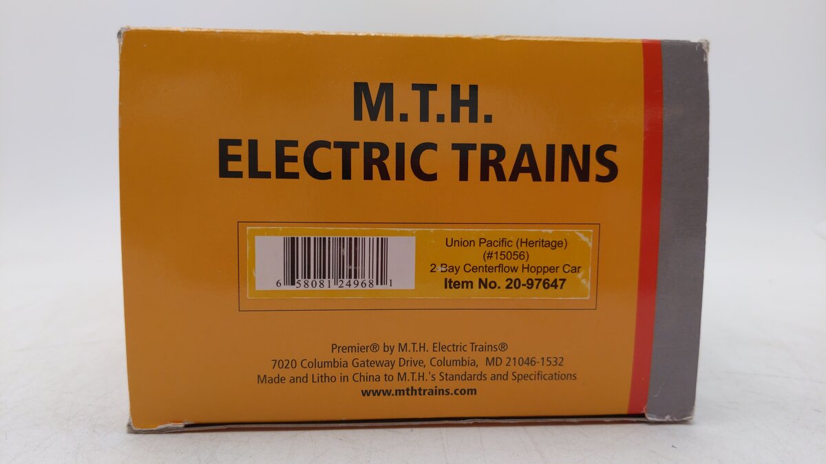 MTH 20-97647 O Union Pacific "Heritage" 2-Bay Centerflow Hopper #15056 LN/Box