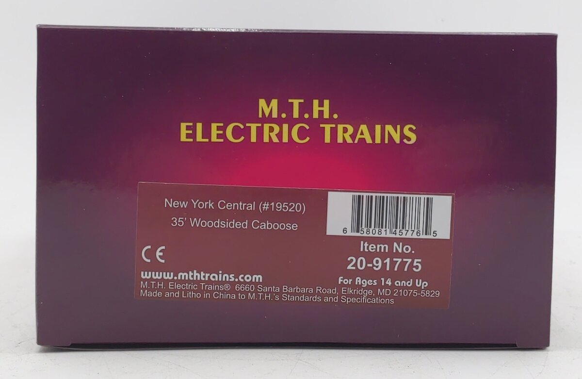 MTH 20-91775 O New York Central 35' Woodside Caboose #19520