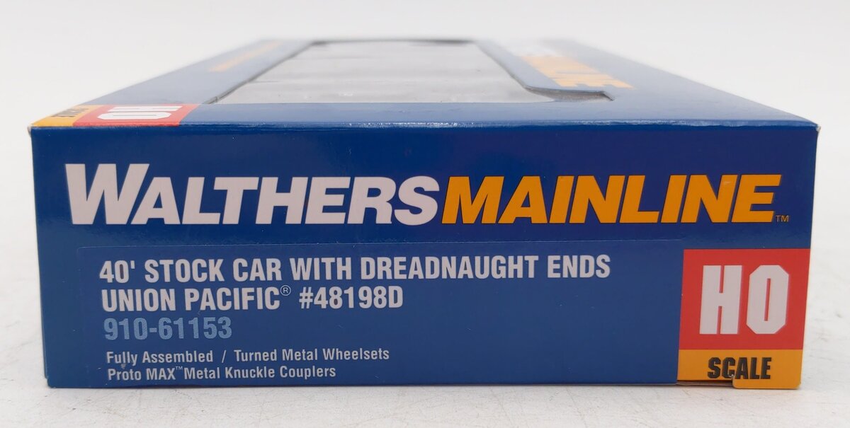 Walthers 910-61153 HO Union Pacific 40' Stock Car w/ Dreadnaught Ends #48198D