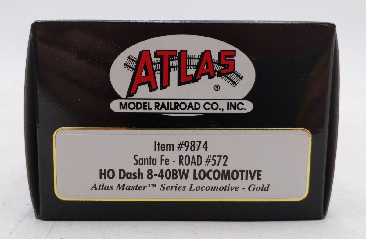 Atlas 9874 HO Scale Santa Fe Dash 8-40BW Gold #572 w/DCC
