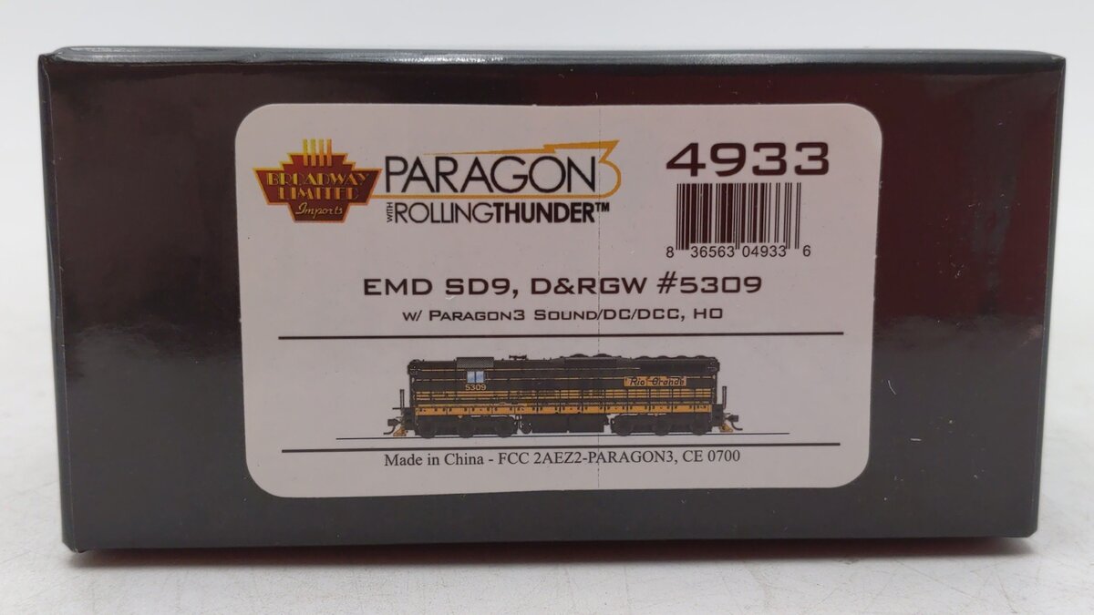 Broadway Limited 4933 HO DRGW EMD SD-9 Diesel Locomotive w/DCC & Sound #5309