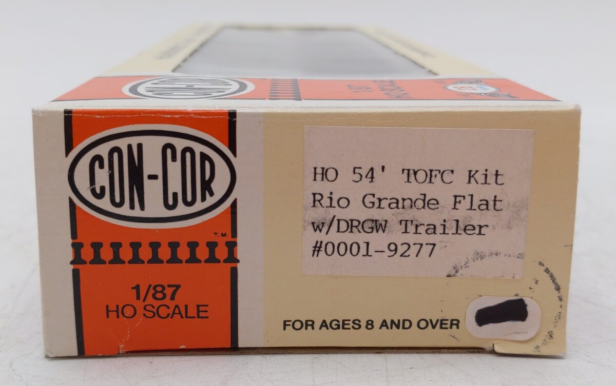 Con-Cor 0001-9277 HO 54' Rio Grande Flat W/DRGW Trailer TOFC Kit #21057