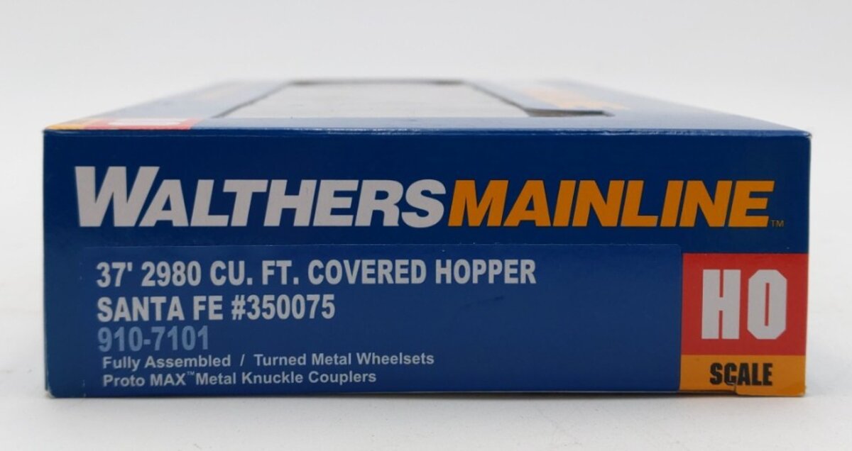 Walthers 910-7101 HO Scale ATSF 37' Covered Hopper Car #350075
