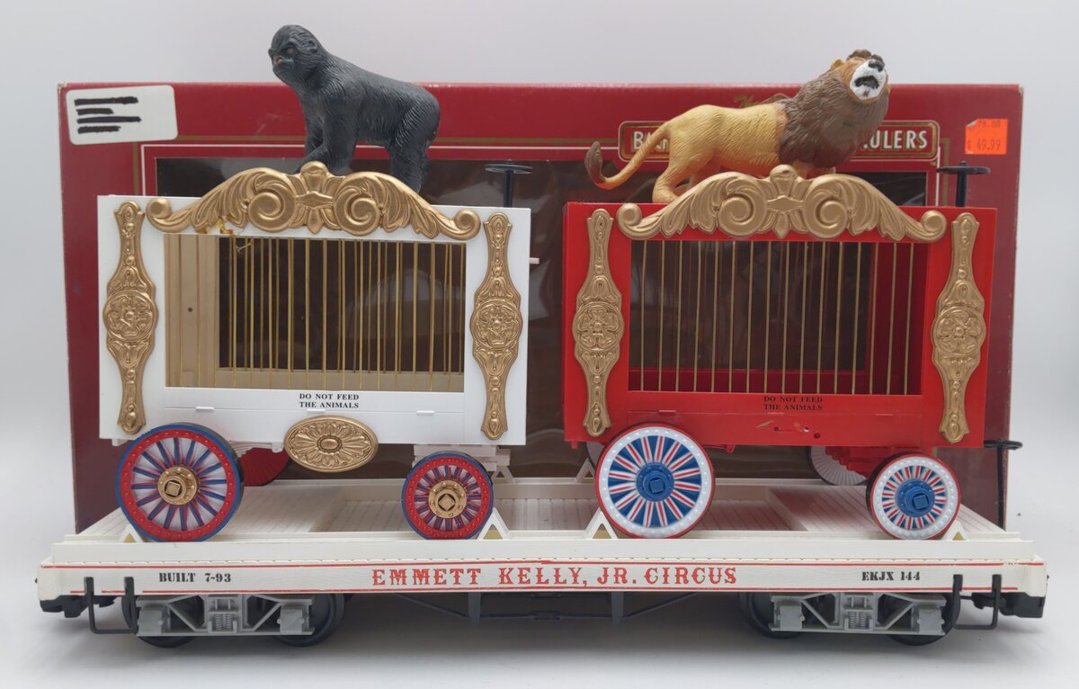 Bachmann 98371 G Scale Emmett Kelly Lion & Tiger Circus Car