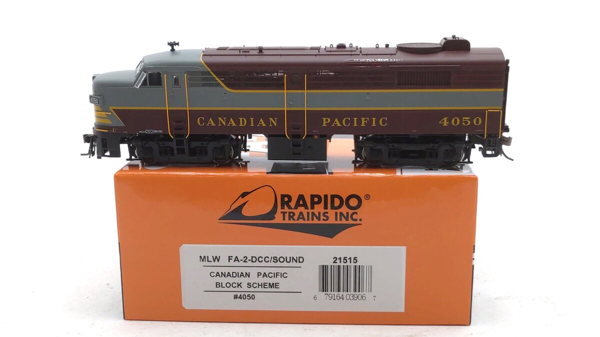 Rapido Trains 21515 HO Canadian Pacific MLW FA-2 with LokSound & DCC #4050