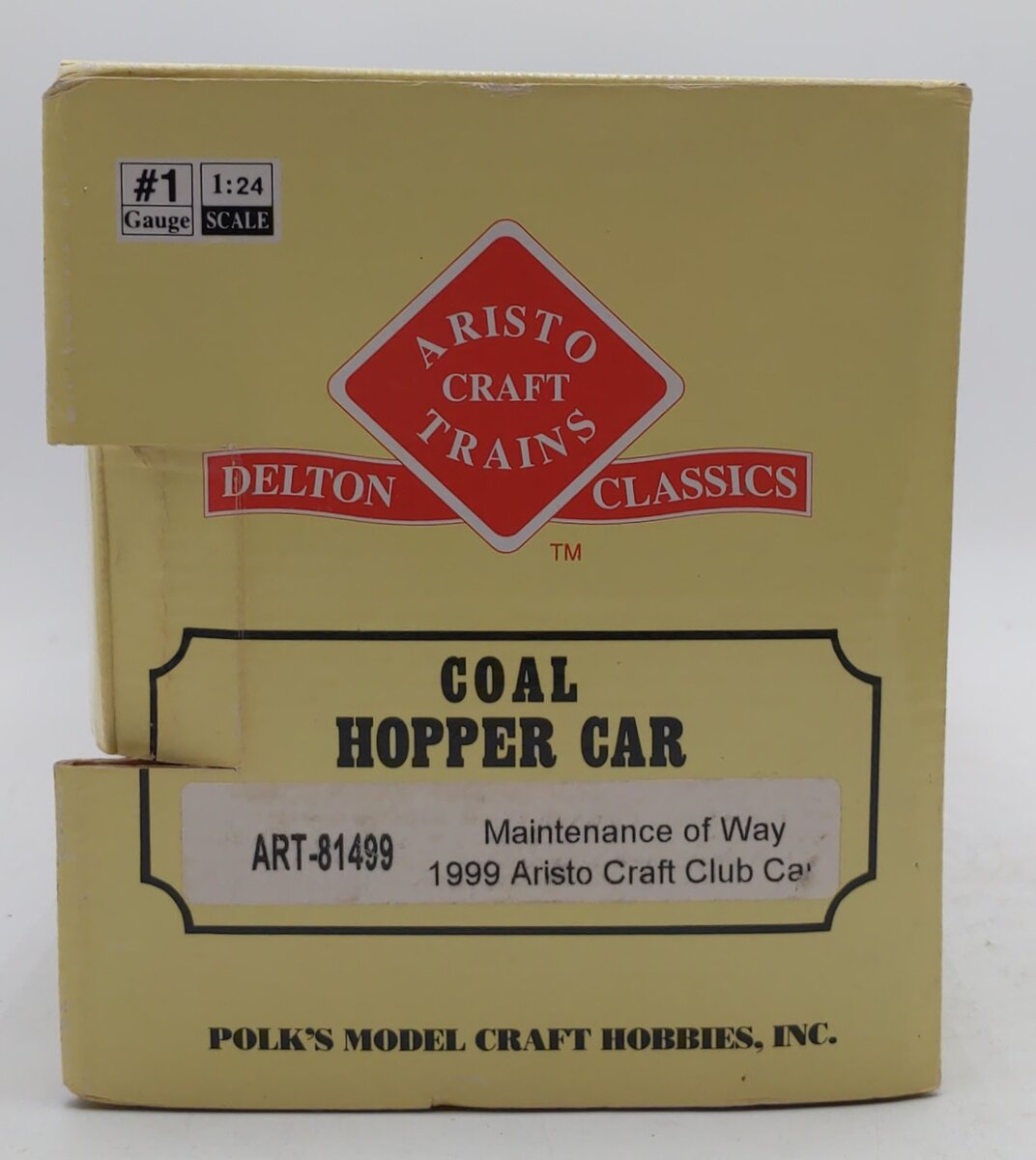 Aristo-Craft 81499 Maintenance of Way Coal Hopper Car - Metal Wheels EX/Box