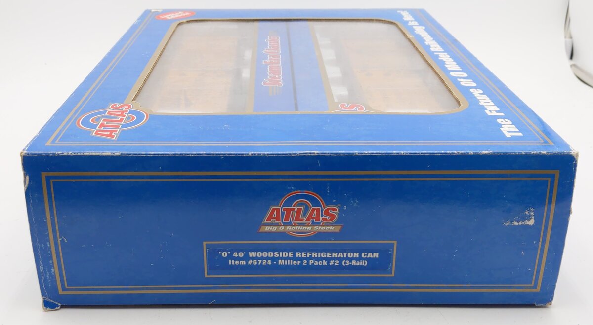 Atlas 6724 O Miller 40' Woodside Reefer #2 3-Rail (Pack of 2) LN/Box