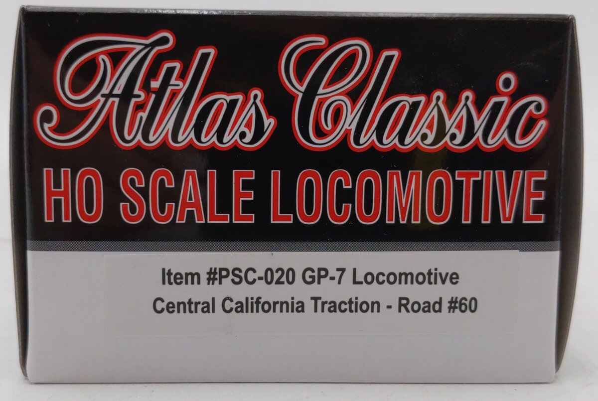 Atlas PSC--020 HO Classic Central California Traction GP-7 Locomotive Road # 60