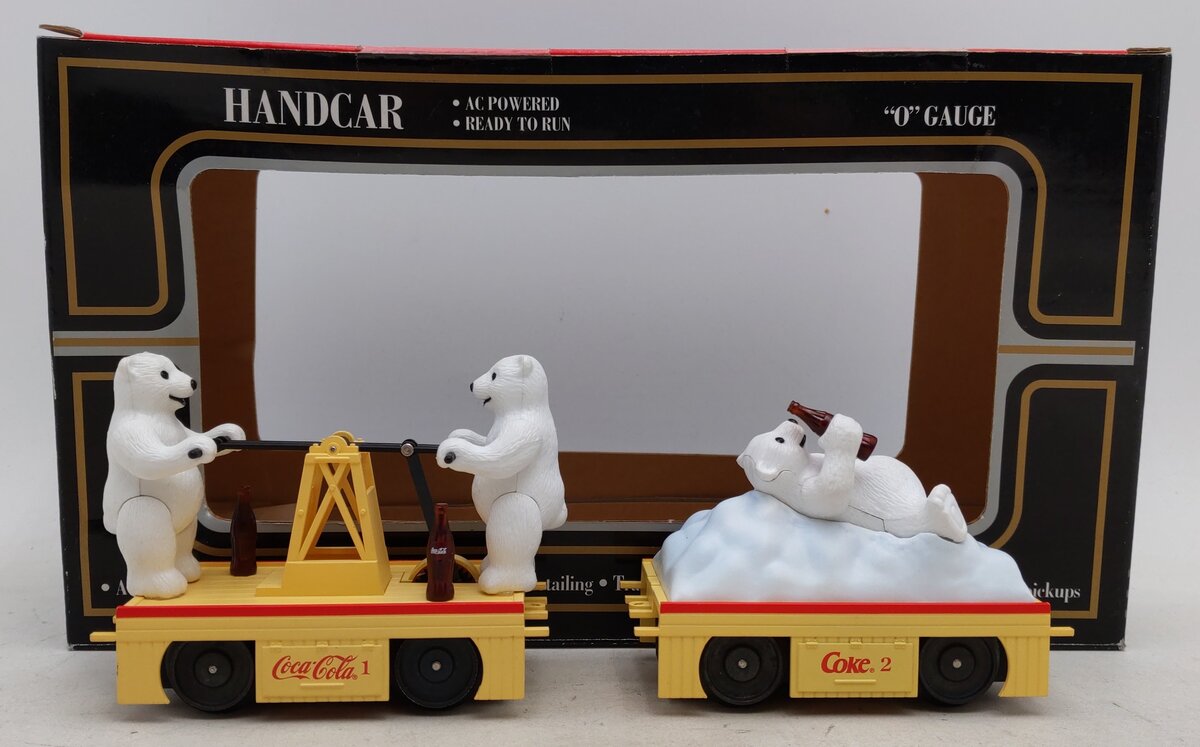 K-Line O K2625-02 Coca Cola Polar Bear Handcar & Trailer LN/Box