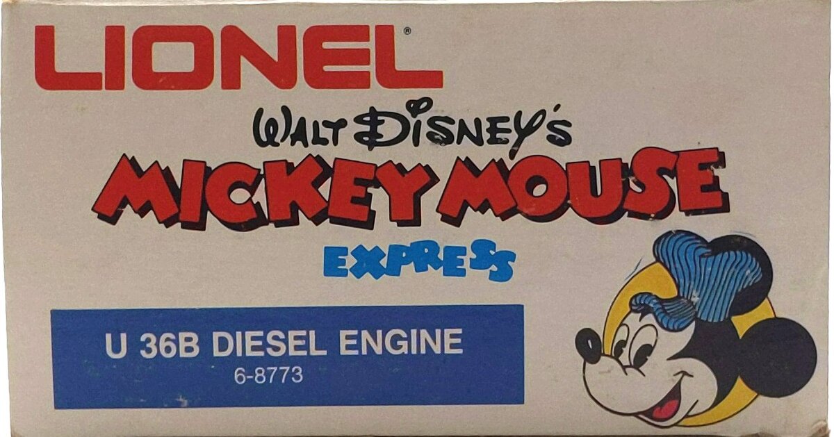 Lionel 6-8773 O Gauge Mickey Mouse U36B Diesel Locomotive #8773 LN/Box
