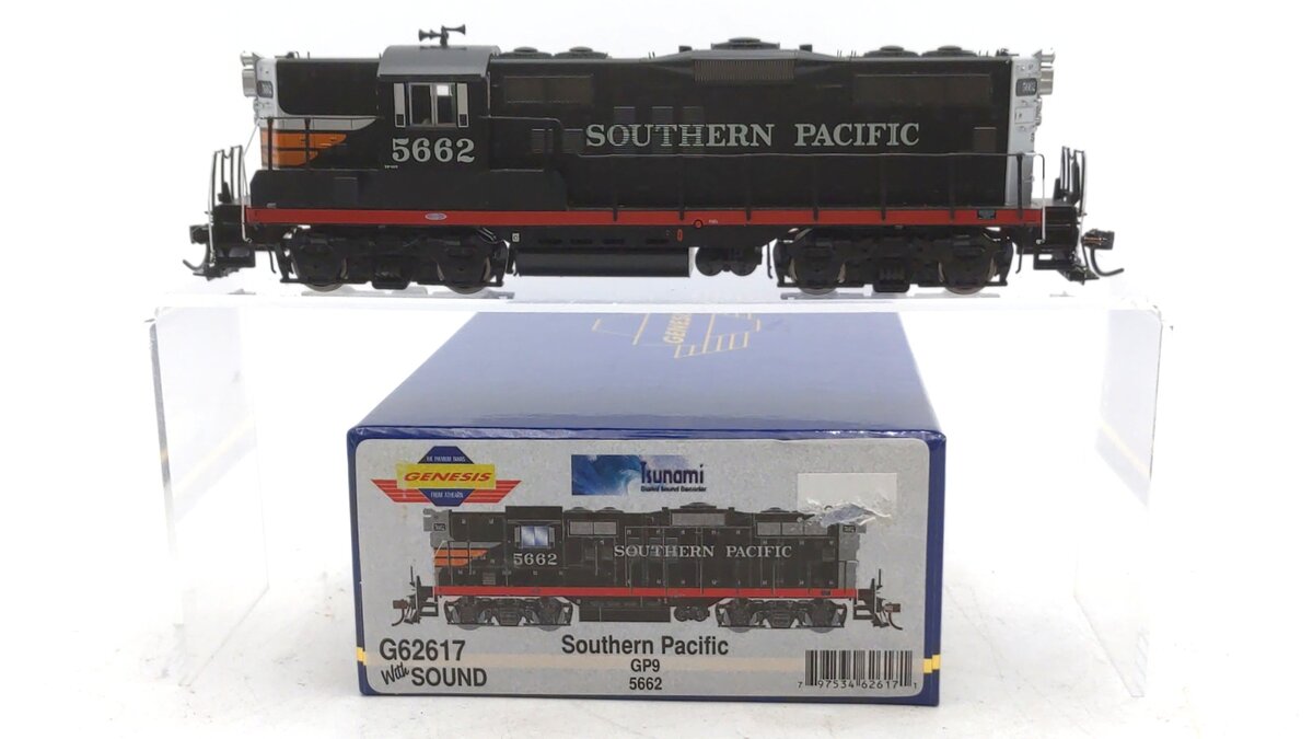 Athearn G62617 HO SP/Black Widow GP9 Diesel Locomotive #5662 w/ DCC & Sound