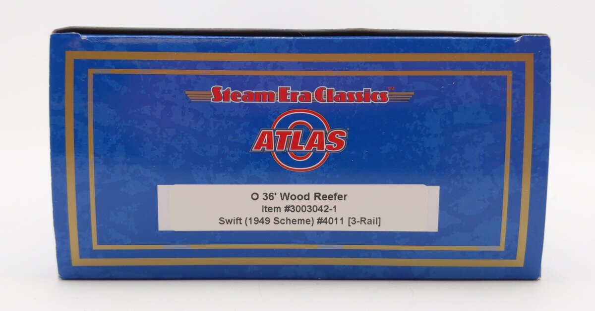 Atlas 3003042 O Swift 36' Wood Reefer (3 Rail)