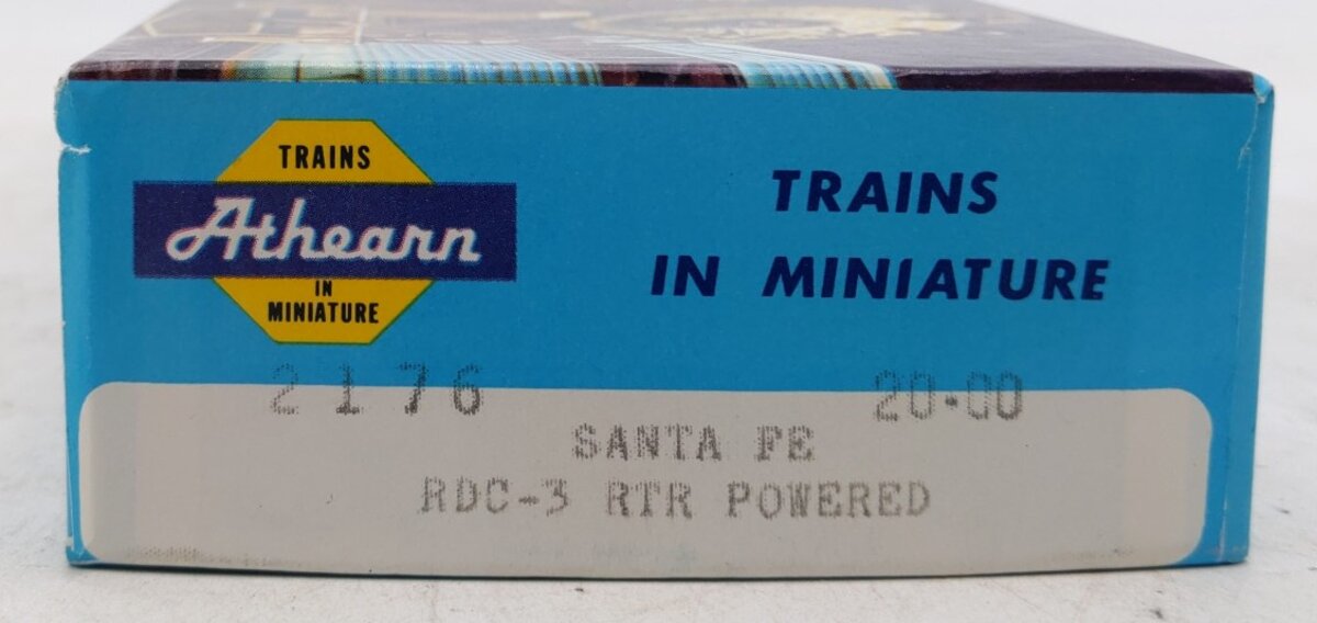 Athearn 2176 HO Santa Fe Powered RDC-3 Combine Rail Diesel Car LN/Box